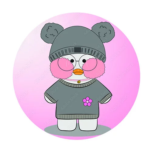 Цветной пример раскраски уточка лалафанфан новый костюмчик