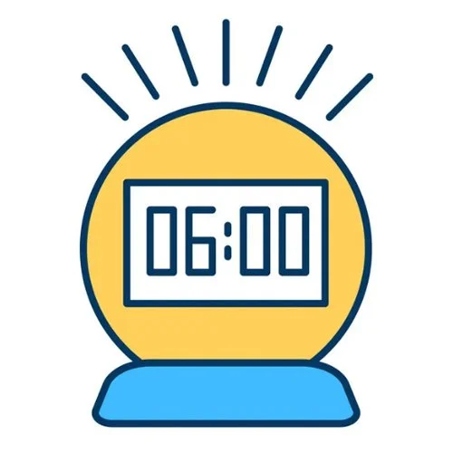 Цветной вариант раскраски утро пора вставать