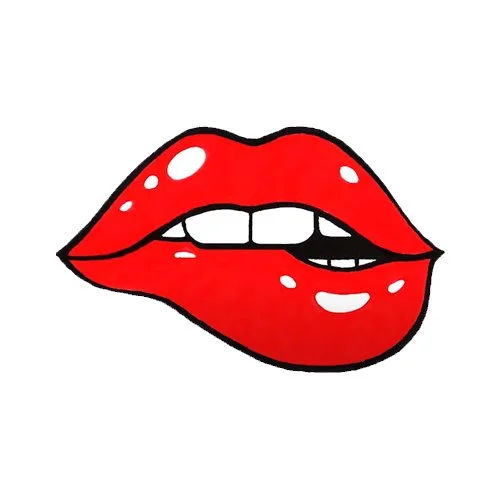 Цветной вариант раскраски ууу губы