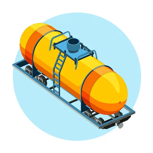 Цветной пример раскраски вагон-цистерна