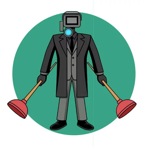 Цветной вариант раскраски вантуз мэн