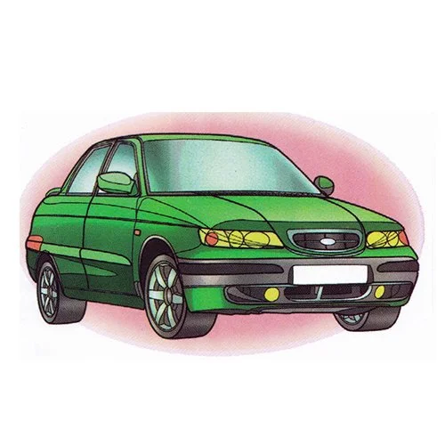 Цветной вариант раскраски ваз 2110 лада