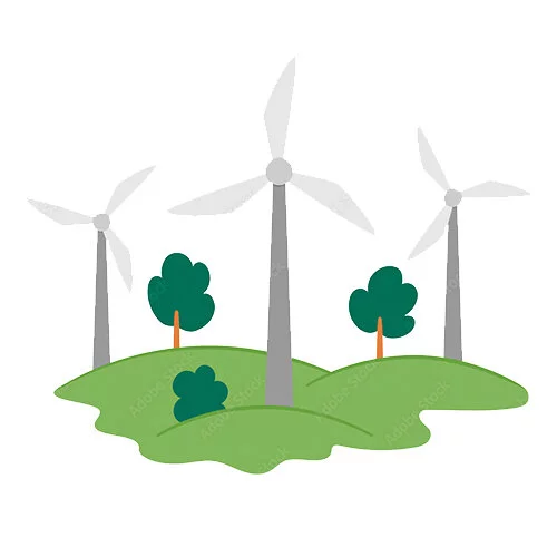 Цветной вариант раскраски ветроэнергетика экология