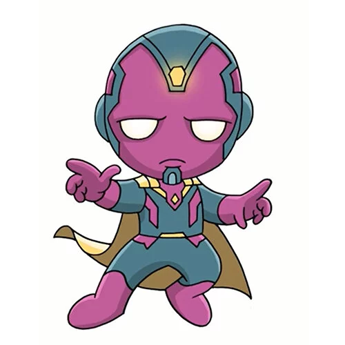 Цветной вариант раскраски вижн мстители