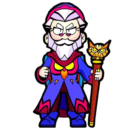 Цветной вариант раскраски волшебник байрон