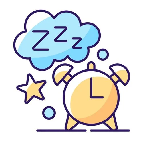 Цветной вариант раскраски время спать