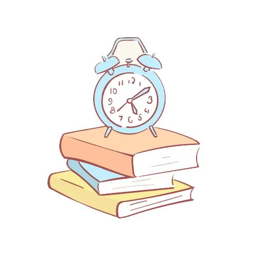 Цветной вариант раскраски время учиться