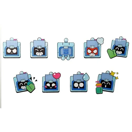 Цветной вариант раскраски все пины эш эмодзи