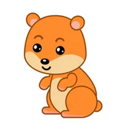 Цветной вариант раскраски вырежи и склей хомяка