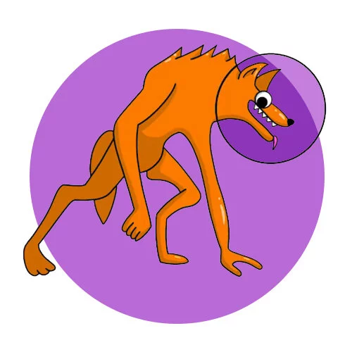 Цветной вариант раскраски woolius julius банбан