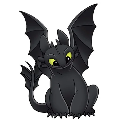 Цветной пример раскраски забавный беззубик