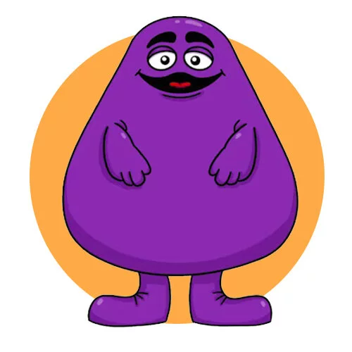 Цветной вариант раскраски забавный гримаса