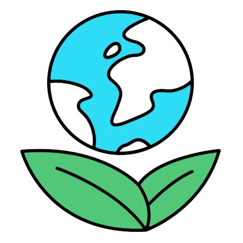 Цветной вариант раскраски земля - цветок