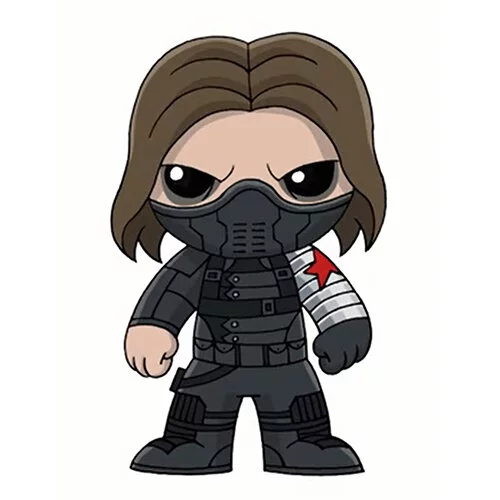 Цветной вариант раскраски зимний солдат мстители