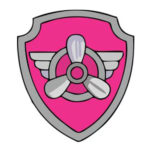 Цветной вариант раскраски значок скай