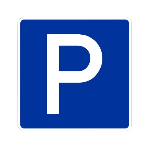 Цветной вариант раскраски знак парковка