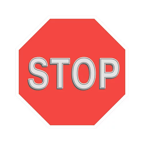 Цветной пример раскраски знак стоп