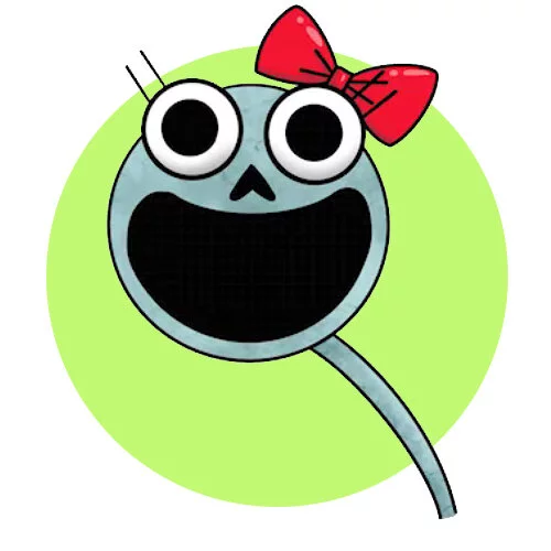 Цветной вариант раскраски zolphaleena банбан