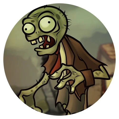 Цветной вариант раскраски зомби мирный житель