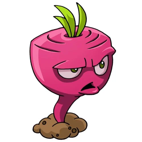 Цветной вариант раскраски зомби свекла