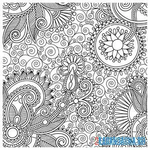 Раскраска много разных узоров