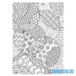 Раскраска узоры и линии