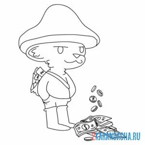 Раскраска шайлушай и деньги