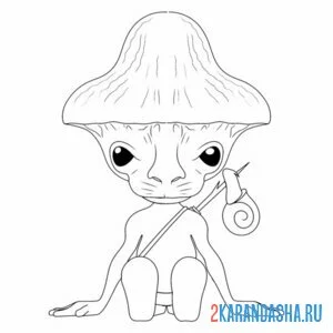 Раскраска шайлушай сидит