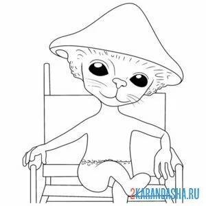 Раскраска шайлушай на лавке