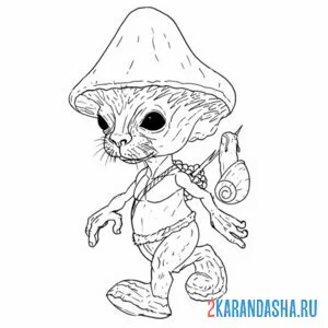 Раскраска шайлушай мем смурфкот