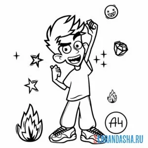 Раскраска влад а4 ютубер