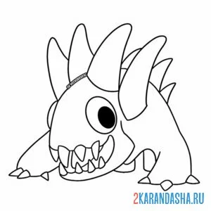 Раскраска монстр пибо банбан
