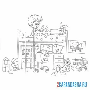 Раскраска мебель из детской