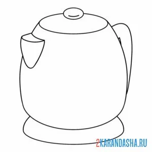 Раскраска электрический чайник кухонный