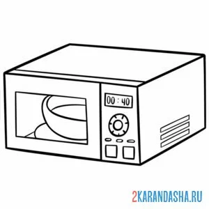 Раскраска микроволновка бытовая техника