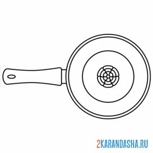 Раскраска сковорода антипригарная посуда