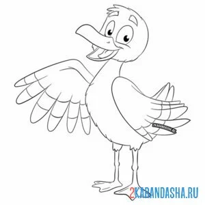 Раскраска милая чайка