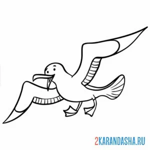 Раскраска чайка смеется