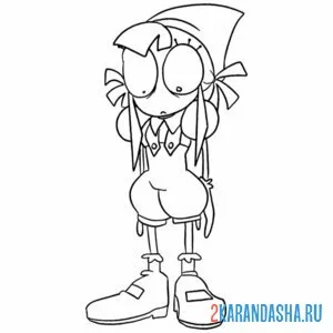 Раскраска помни в другом костюме