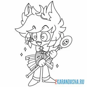 Раскраска отель хазбин персонаж