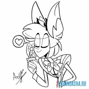 Раскраска отель хазбин аластор