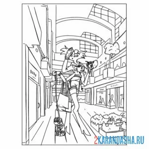 Раскраска отель хазбин энджел даст