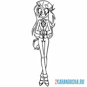 Раскраска отель хазбин чарли