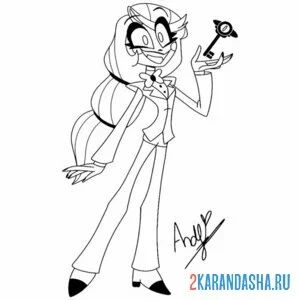 Раскраска отель хазбин чарли морнингстар