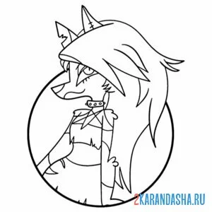 Раскраска отель хазбин луна блитц