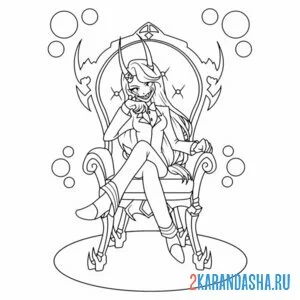 Раскраска отель хазбин веросика мейдей