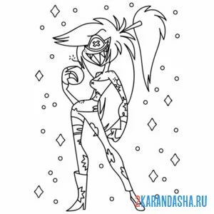 Раскраска отель хазбин черри бомб