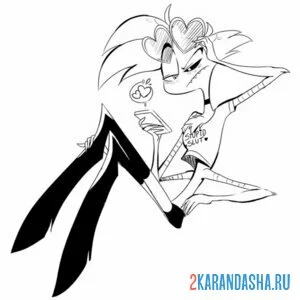 Раскраска отель хазбин девушка персонаж