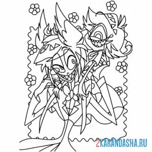 Раскраска отель хазбин обои