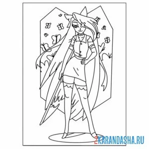 Раскраска аниме хазбин